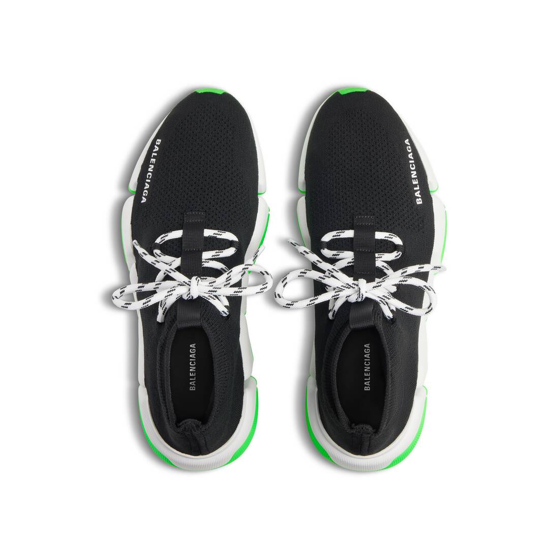 Men’s Speed 2.0 Lace-up Recycled Knit Sneaker  in Black - Image 6